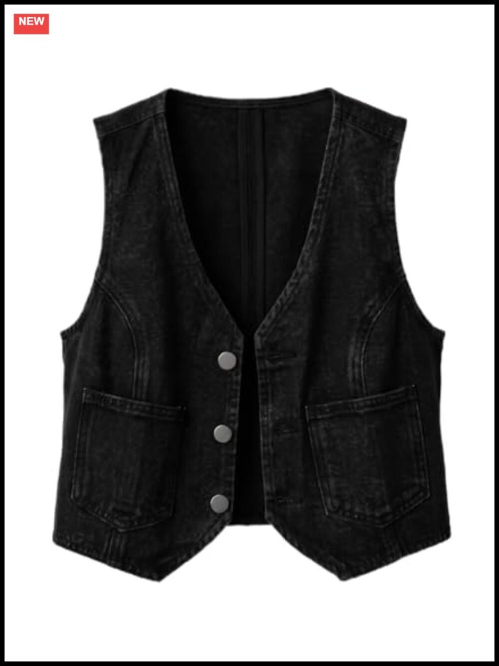 Cropped Denim Vest Top for Women Summer Western Jean Vest Tank Top